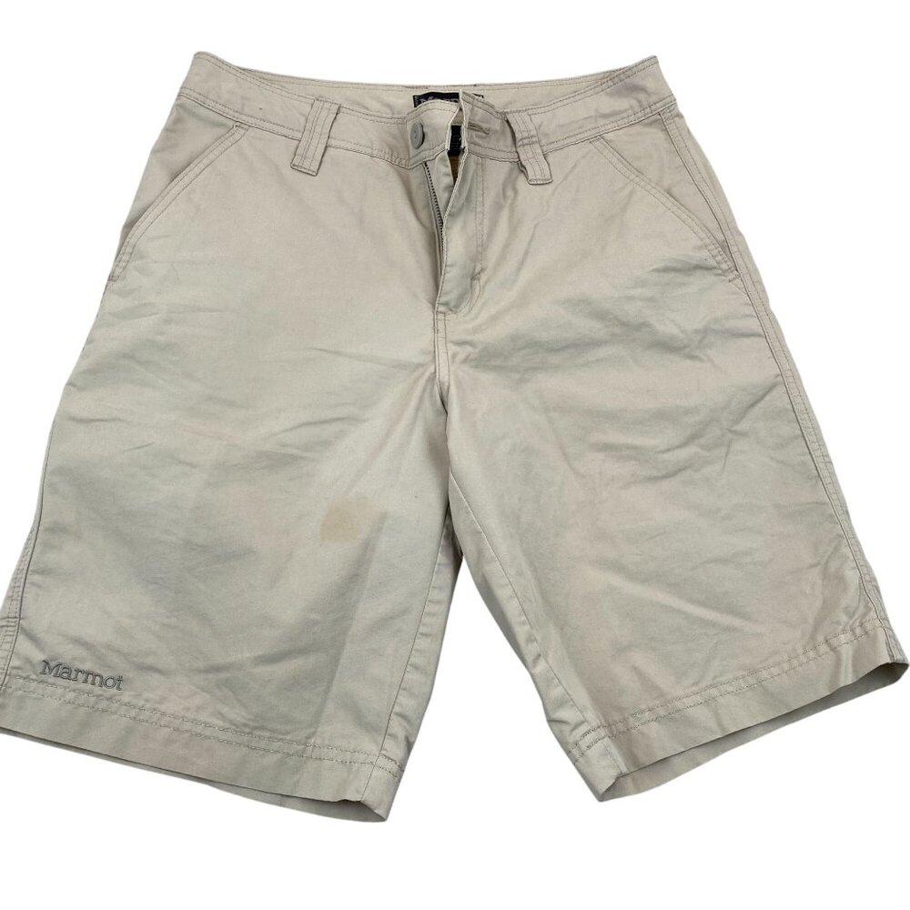 Marmot Mens Cargo Shorts Size 30 Beige Cotton Blend Outdoor Gorpcore